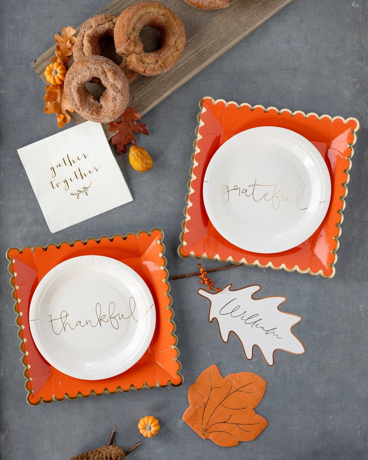 Thankful / Grateful Paper Plate Set