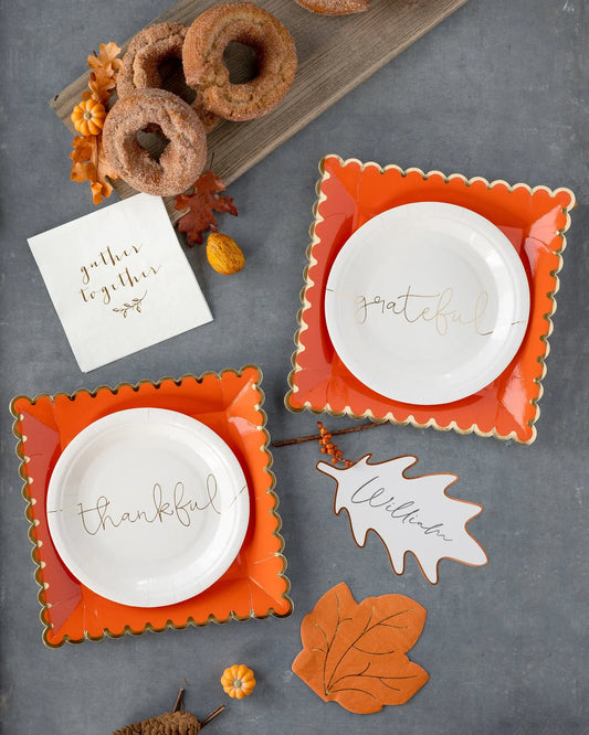 Thankful / Grateful Paper Plate Set